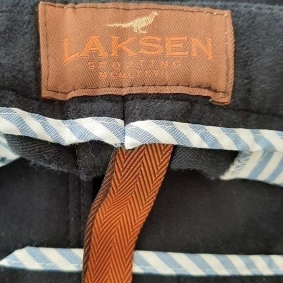 LAKSEN Scotland \ NWOT Broadland Moleskin Pants Thick Trouser Navy Blue Women's - Picture 10 of 11